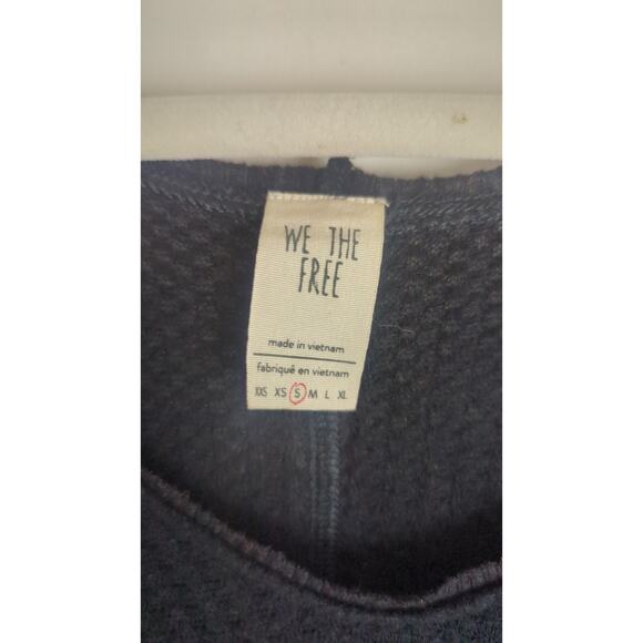 We The Free Slouchy Raw Seam Waffle Knit Pullover Top Women's Small - Picture 2 of 8